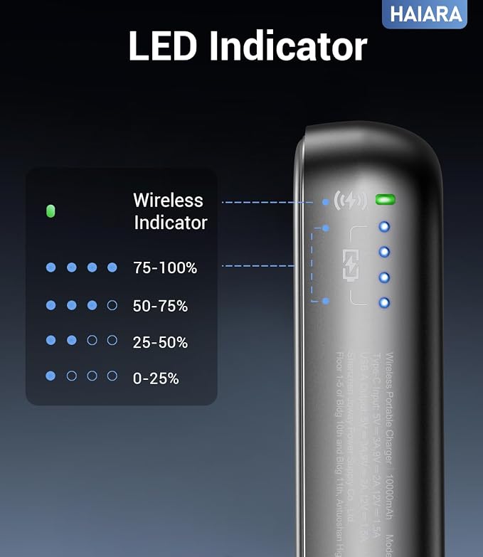 Portable Charger for Magsafe Power Bank - 10000mAh Magnetic Phone Charger, USB-C 22W PD Fast Charging, Slim Wireless Battery Pack for iPhone 17/16/15/14/13 Series,for Travel Cruise Essentials-Smoke - Image 7
