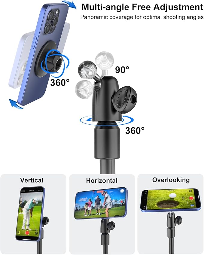 Golf Monopod Selfie Stick with Magnetic Phone Holder Mount - Image 5