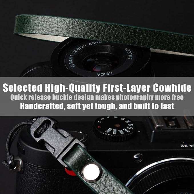Vintage Minimalist Leather Camera Neck Shoulder Strap - Image 4