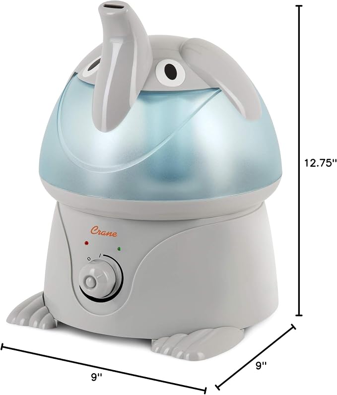 Crane Cute Animal Humidifier for Kids Bedroom and Nursery, Ultrasonic Cool Mist, 1 Gallon, Auto Shut Off, Cool Mist Humidifier - Image 8
