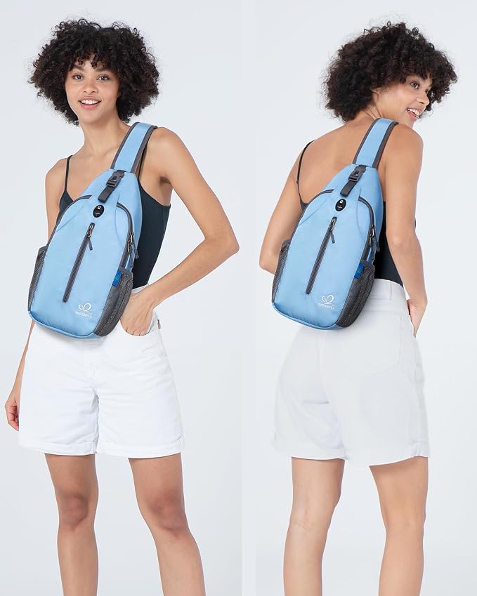 WATERFLY Sports Crossbody Sling Backpack Sling Bag Chest Bag Daypack - Image 2