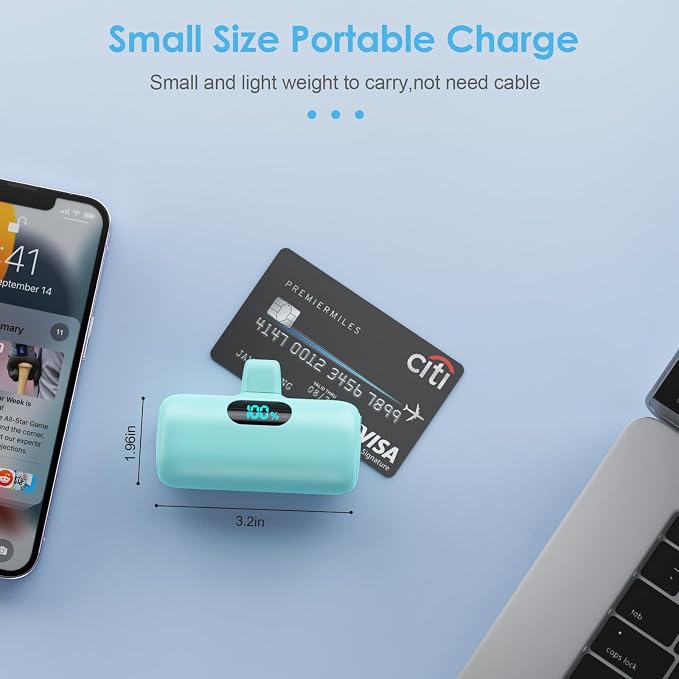 Small Portable Charger for iPhone 5000mAh, PD Fast Charging Power Bank,Mini Battery Pack Portable Phone Charger Travel Essentials for iPhone 14/14 Pro Max/13/13 Pro/12 Pro/11/XS/XR/X/8/7/6/SE Series - Image 6