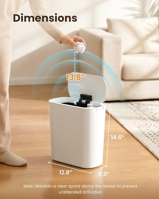 Cesun Motion Sensor Trash Can, 5 Gallon Automatic Bathroom Garbage Can - Image 8