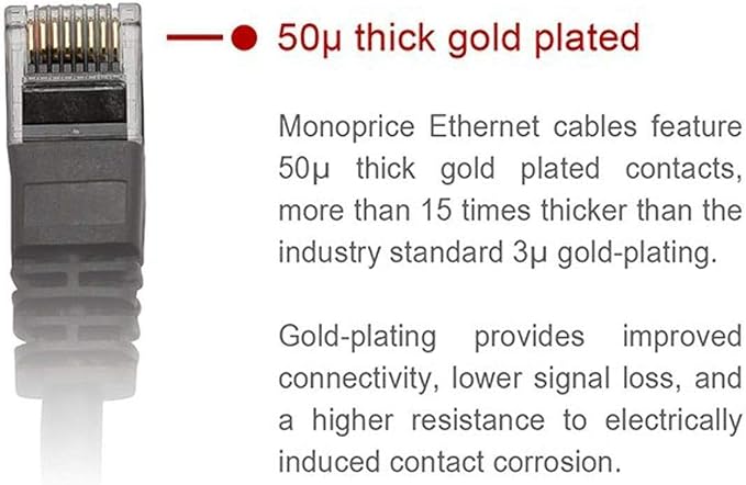 Monoprice 50FT 24AWG Cat6 550MHz UTP Ethernet Bare Copper Network Cable - Image 3