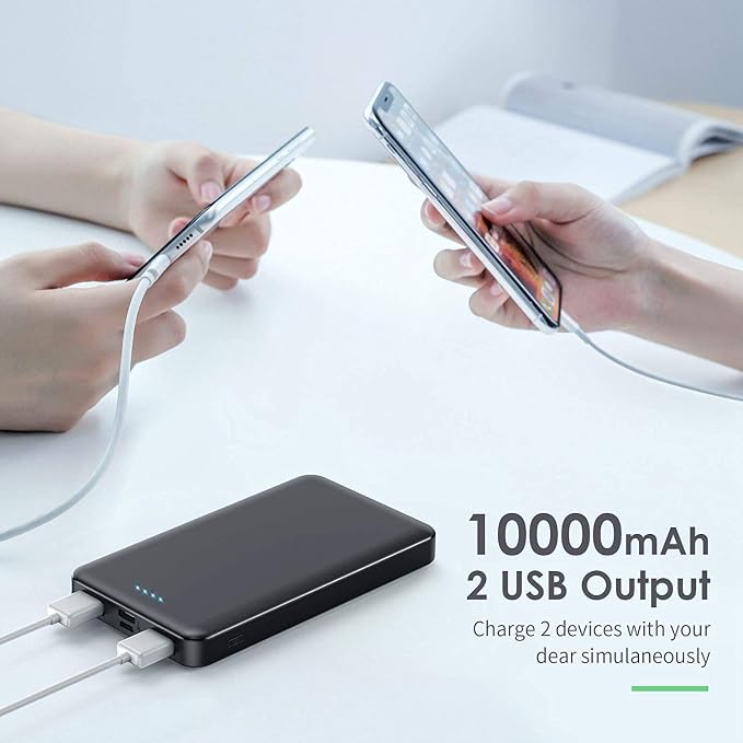 [2 Pack]Portable Charger Power Bank 10000mAh,Slimmer USB C in&Out Fast Charging Portable Phone Charger,Travel Essentials Backup External Battery Pack for iPhone 17/16/ 15/14/13/12,Galaxy S24,Android - Image 4
