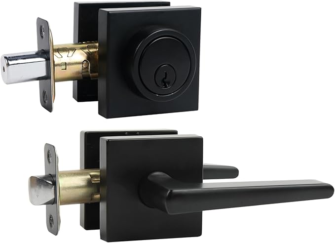Deadbolt Lock and Door Knob Set, Exterior Door Lock Set by JESSTTI