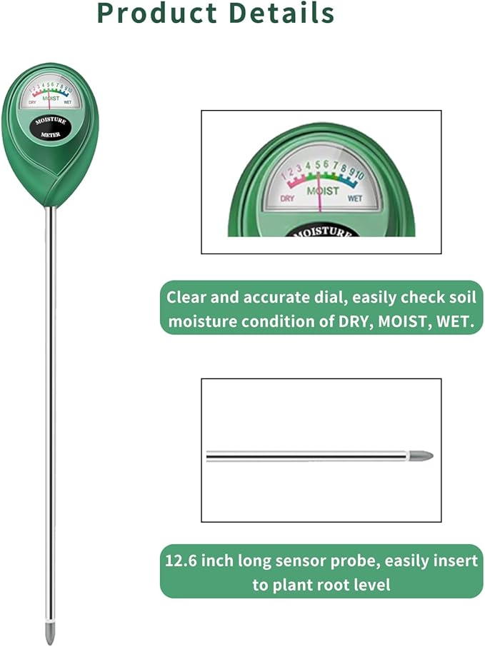 Censinda Soil Moisture Meter, Long Probe Soil Moisture Monitor - Image 4