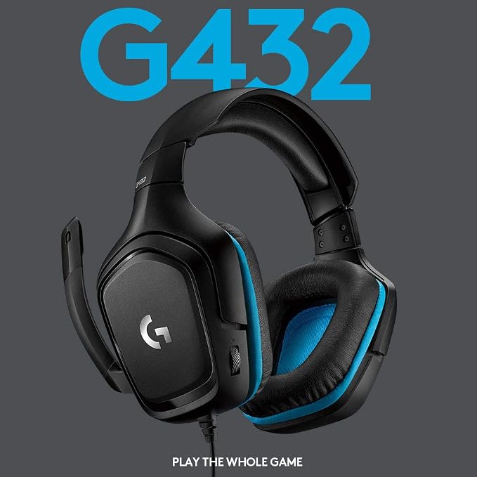 Logitech G432 Wired Gaming Headset - Black | DTS Headphone:X 2.0, 50 mm audio drivers, USB and 3.5 mm jack, Flip-to-Mute mic, PC compatible - Image 2
