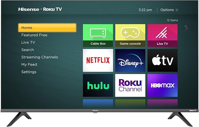 Hisense 32-Inch Class H4 Series LED Roku Smart TV with Google Assistant and Alexa Compatibility (32H4G, 2021 Model) by Hisense