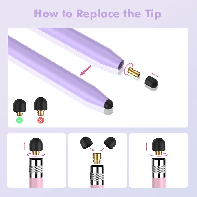 5Pcs Stylus Pens, 2 in 1 Stylus Pen - Image 5