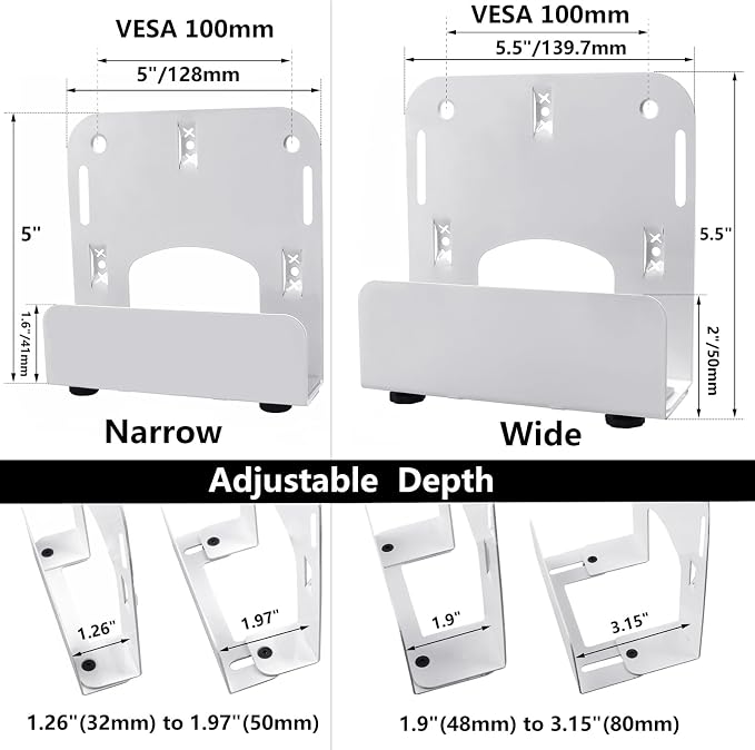 Cable Box Wall Mounting Modem for Most Small Narrow Devices Apple TV, Amazon - Image 2