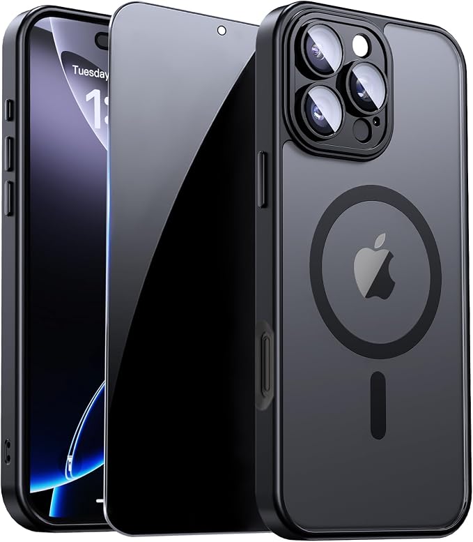 for iPhone 16 Pro Case with Privacy Screen Protector and Camera Protection by ZOZDOKG