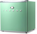 ICEBOX 1.7 Cu. Ft. Compact Refrigerator, ENERGY STAR Certified Small Refrigerator, Single Door Mini Fridge with Chiller Compartment, R600a Refrigerant, IBCR17MNT, Mint Green by ICEBOX