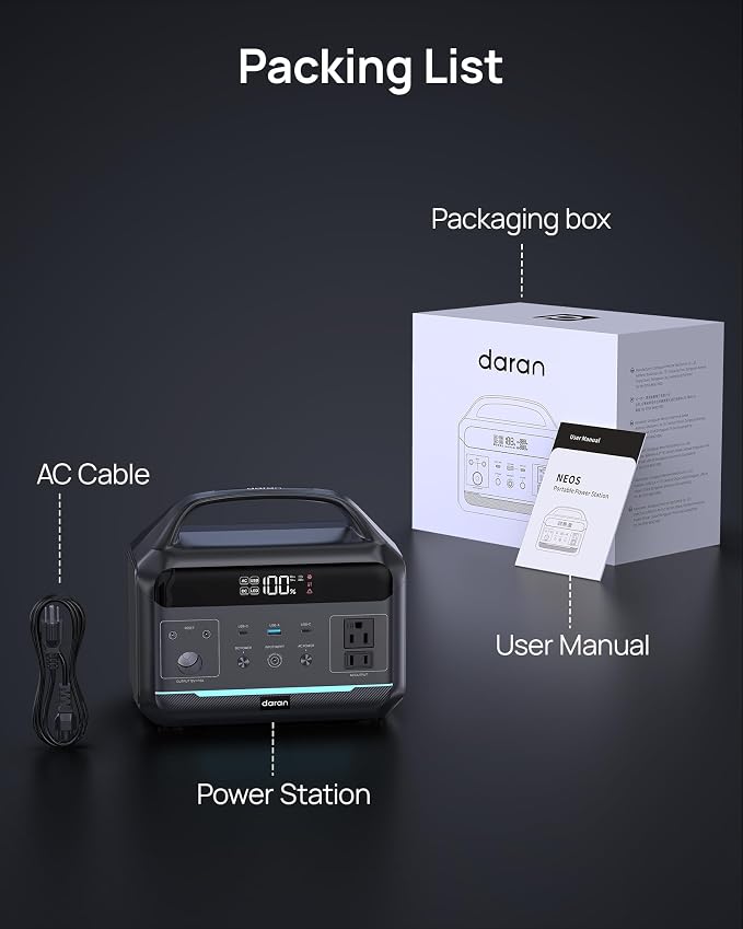 Portable Power Station 500W (Surge 1000W), 299Wh LiFePO4 Power Bank with AC Outlet, 1.2hrs Fast Charging, Solar Generator with 8 Output Ports for Camping, RV Travel, CPAP, Emergency - Image 7