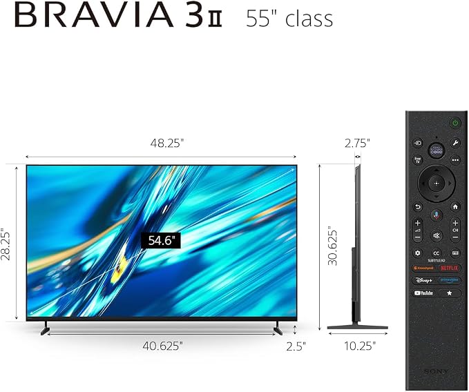 Sony 55 Inch BRAVIA 3 II LED 4K HDR Smart Google TV with Gemini K-55XR30M2 | XR Processor with AI Technology, Dolby Vision/Atmos, 120Hz Refresh Rate, 4K movie credits included, 4xHDMI 2.1, PS5 Features - Image 4