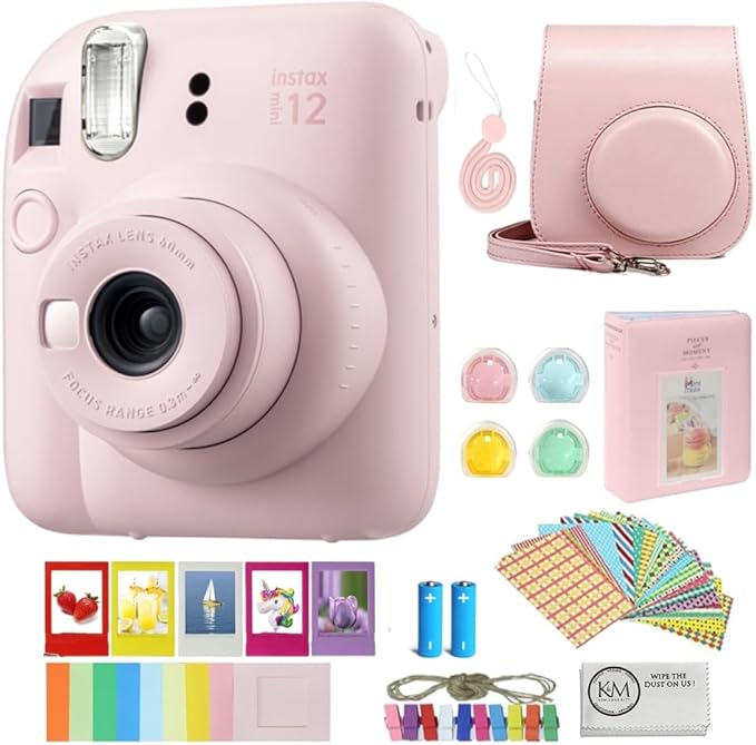 FUJIFILM INSTAX Mini 12 Instant Film Camera | Blossom Pink Bundled by FUJIFILM