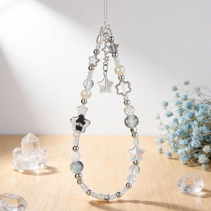 Cute Beaded Camera Wrist Strap for Phone, Digital Camera Charm Lanyard - Image 3