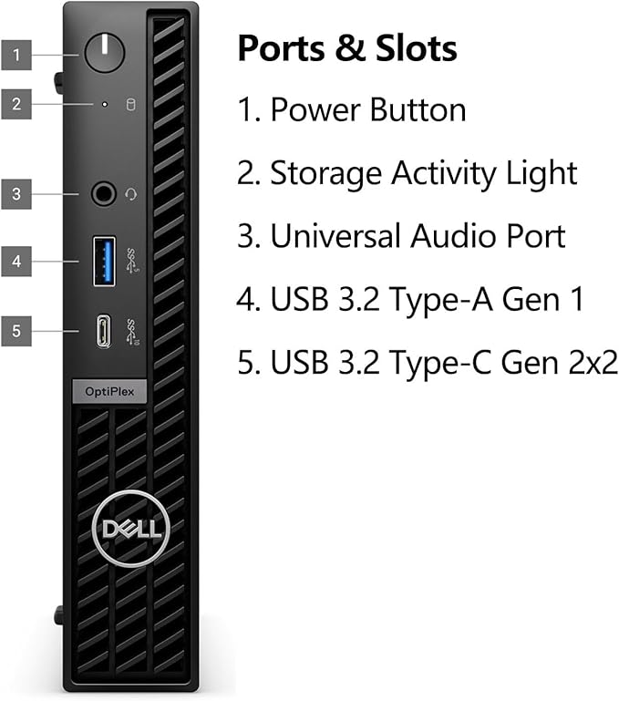 Dell OptiPlex MFF 7000 Mini Desktop Computer 16GB DDR5 RAM, 256GB PCIe SSD | Compact for Office & Workspace, 2026 Copilot AI, WiFi 6E, Triple Monitor Support, Windows 11 Pro - Image 3