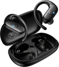 Sport Wireless Earbuds,60Hrs BT5.4 ENC IPX7 Waterproof Earhooks Deep Bass | 14.2mm drivers deliver rich stereo sound. Soft silicone ensures a secure, painless fit for long workouts. by Renmou