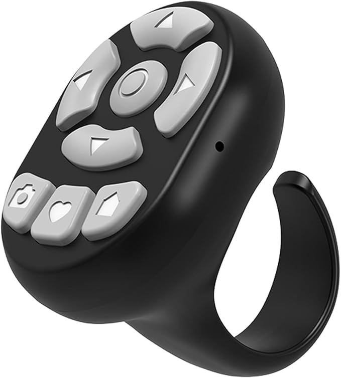 NOVZIX TikTok Scrolling Ring Microphone Remote Control, Fingertip Wireless by FindMySeries