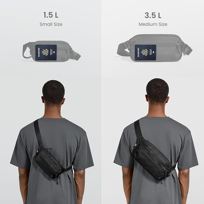 tomtoc 3.5L Sling Bag with RFID Blocking, Crossbody Bag Chest Shoulder Pack - Image 2