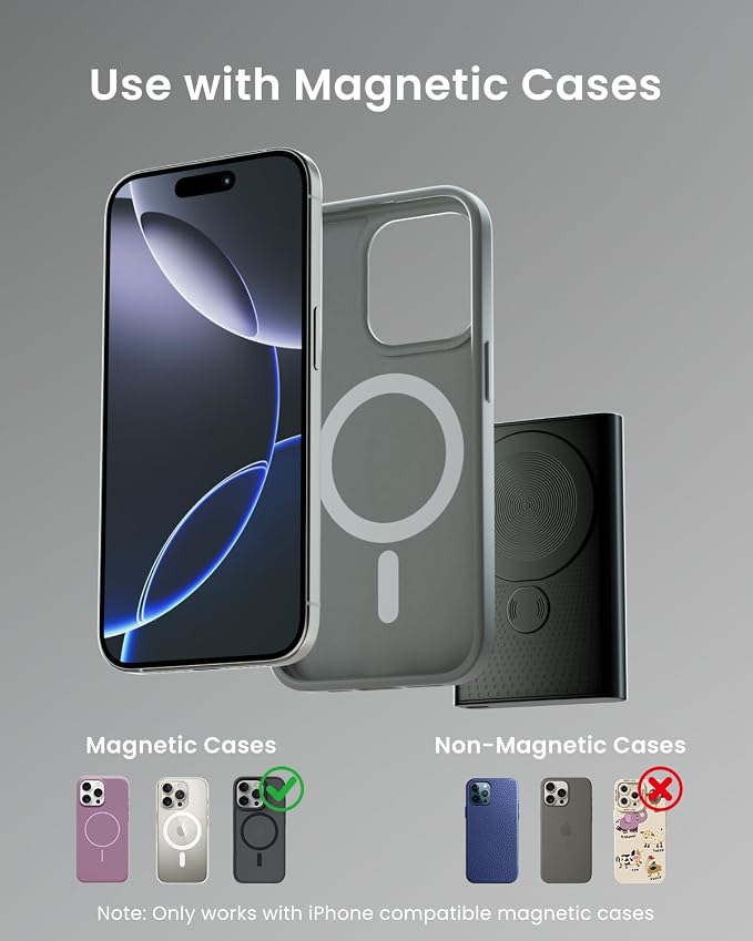 Kesguar Magnetic Portable Charger 10000mAh - 22.5W PD Super Fast Charging Wireless Power Bank, Ultra-Strong Magnet, USB C in&Out Battery Pack for iPhone 17/16/15/14/13/12 Pro Series - Image 9