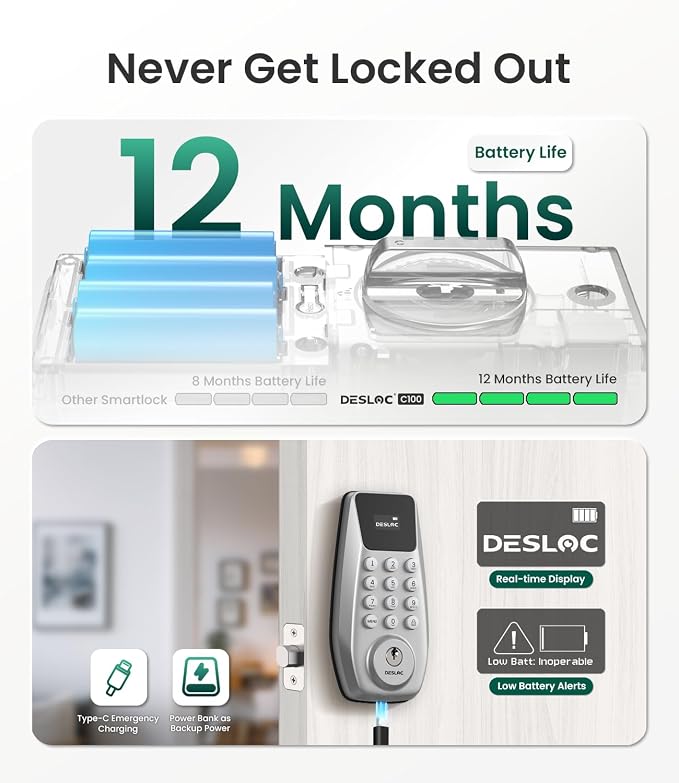 DESLOC C100 Keyless Entry Door Lock - Image 5