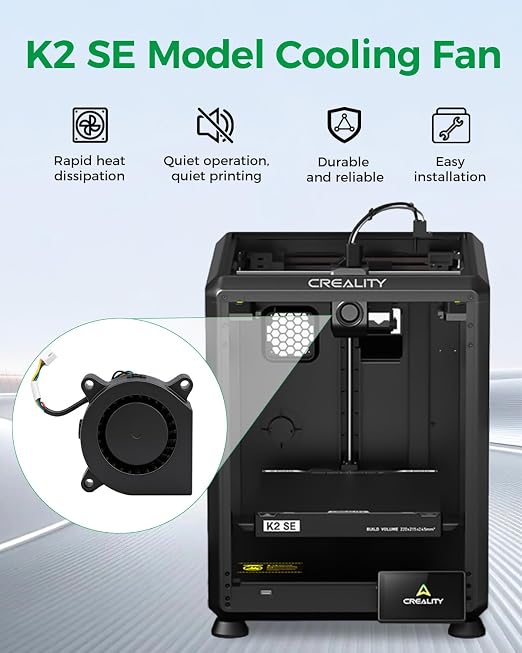 Creality Official K2 SE Model Cooling Fan, Part Cooling Fan 4020 24V, Original - Image 3