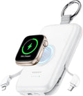 RORRY Portable Charger, 10000mAh PD 20W Fast Charging Portable Charger Power Bank with Built in Cables, Travel Battery Pack for iPhone and Apple Watch Ultra/11/10/9/8/7/6/5, White by RORRY