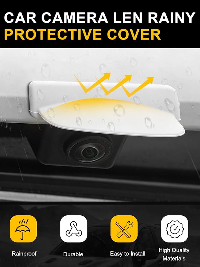 Car Camera Lens Protector 2-Pack + Backup Camera Rain Shield 1-Pack, - Image 3