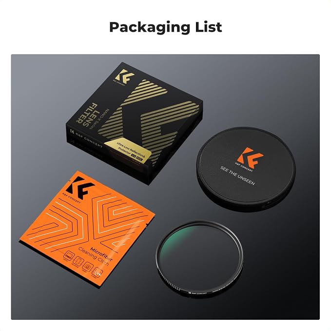 K&F CONCEPT 58mm Shockproof & Ultra Low Reflectivity MCUV Lens Protection Filter - Image 8