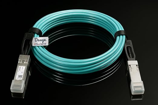 Elfcam® - 100m/328.08ft Fiber Optic Cable OM3 SFP+ to SFP+ AOC 10Gbps, - Image 2