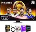 Hisense 75U8QGKIT1 75 inch Class U8 Series 4K Mini LED QLED Smart Google TV UHD HDR Dolby Vision Dolby Atmos 14 by Hisense
