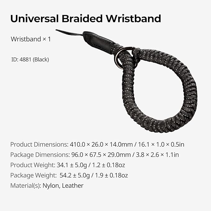 SMALLRIG Camera Wrist Strap, Universal Braided Camera Hand Strap, Adjustable - Image 6