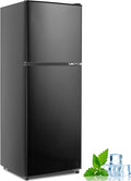 Cucina Magica 5.0 Cu.Ft Fridge with Freezer, Dual Door Refrigerator with 7 Settings Temperature Adjustable, Small Fridge for Dorm Office Apartment and Home (Black, 5.0 Cu.Ft) by CucinaMagica