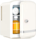 Antarctic Star 4L/6 Cans Compact Refrigerator,Portable Mini Fridge Skin Care,Cooler and Warmer for Bedroom,Car,Office & Dorm, Small Cooler for Cosmetics/Beverage/Food,WHITE by AntarcticStar