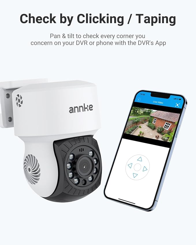 ANNKE 2Pack 1080P 2MP AHD CCTV Home Surveillance Dome Wired PT Camera - Image 3