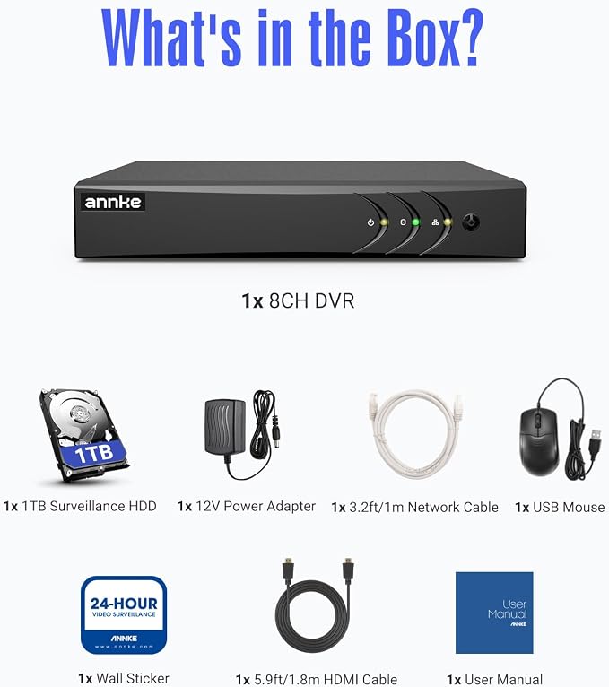 ANNKE 3K Lite 8 Channel Hybrid 5-in-1 Security Digital Video Recorder, H.265+ - Image 9