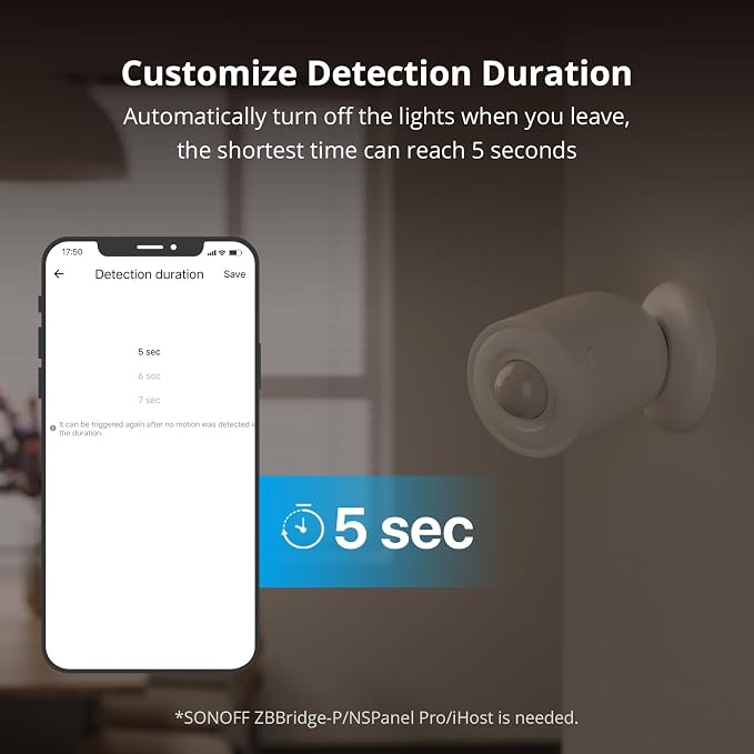 SONOFF SNZB-03P Zigbee Motion Sensor, 3-Year Battery Life, - Image 5