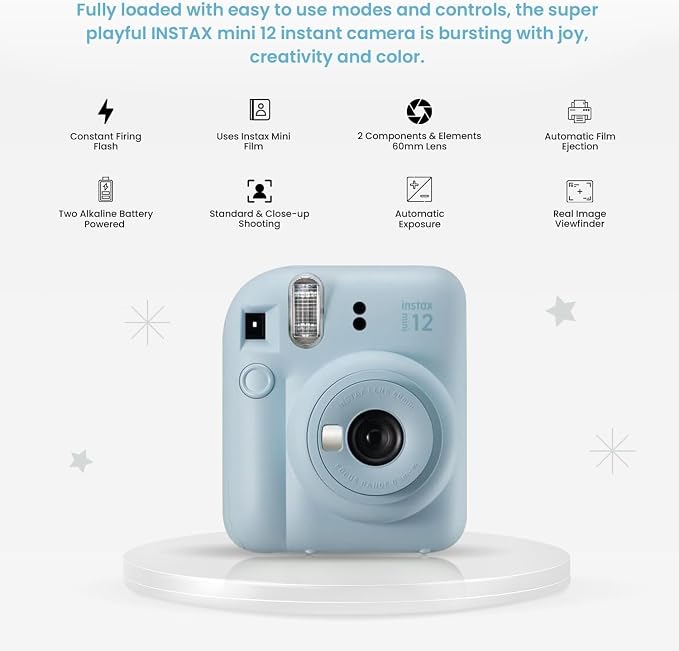Fujifilm Instant Mini 12 Camera + Accessory Bundle & Compatible Custom Case + - Image 5