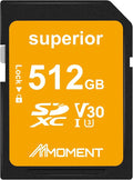 MMOMENT 512GB Full-Size SD Card UHS-I U3 V30 Class 10 High Speed SDXC – Up to by MMoment
