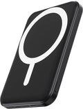 podoru for Magsafe Battery Pack, 5000mAh Magnetic Power Bank with Type-C Cable 20W PD Fast Charging Lighting Input Wireless Portable Charger for iPhone 17/16/15/14/13/12/ All Series-Black by PodoruPowerBank