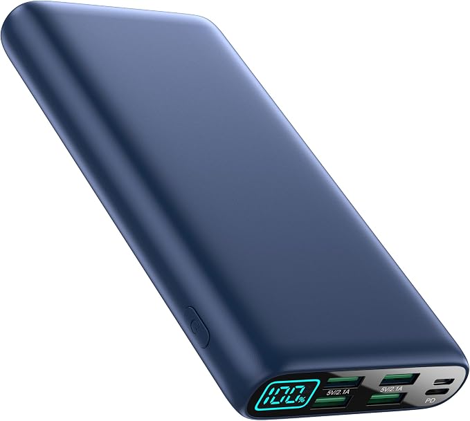Portable Charger 38800mAh Power Bank with 5 Outputs & 2 Inputs,PD USB C In&Out Fast Phone Charging External Battery Pack Backup,Travel Essential Outdoor for iPhone 17/16,Android Samsung Galaxy-Navy by RGVOTA