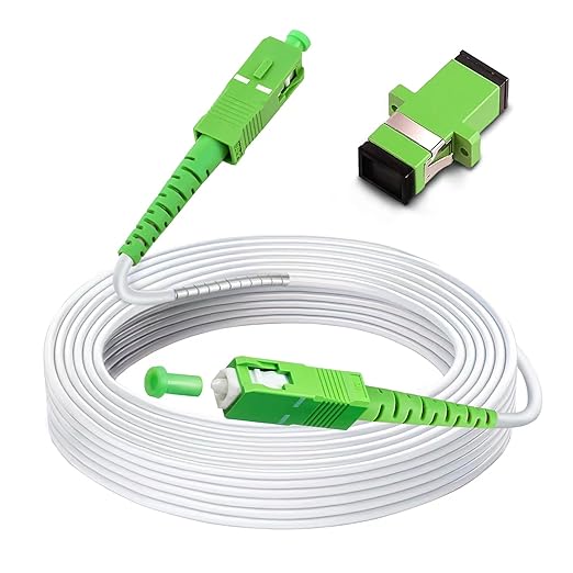 30ft SC/APC to SC/APC Fiber Optic Internet Cable, Armored Single Mode Patch by Bangun