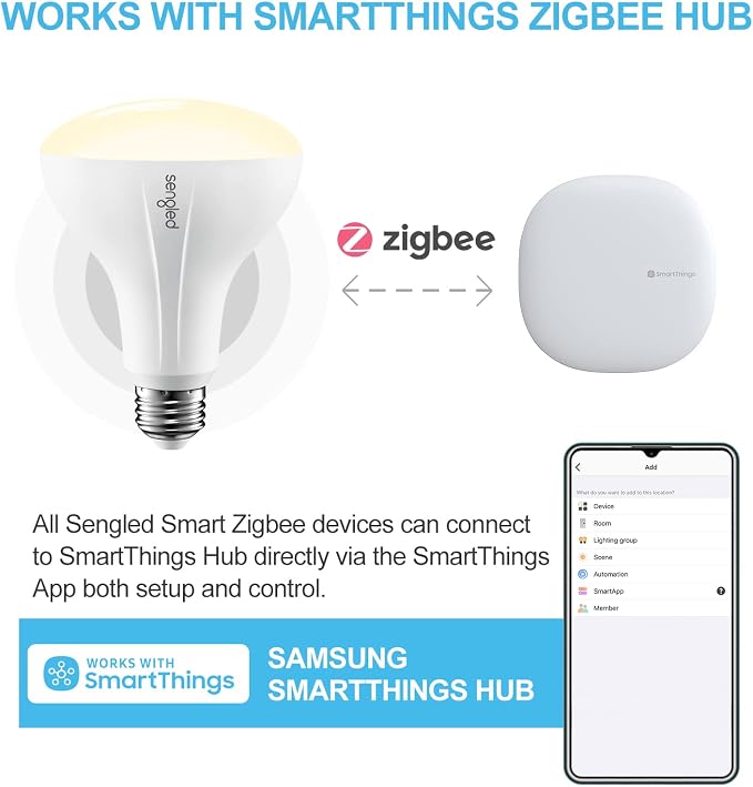 Sengled Smart Bulb, Zigbee Hub Required, Smart Light Bulb Works - Image 3
