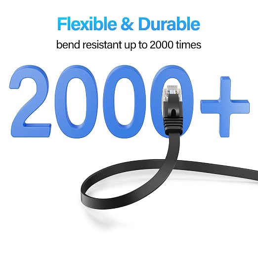 Cat 6 Flat Ethernet Cable 150 FT, UTP 10Gbps High-Speed Cat6 Ethernet Cable - Image 4