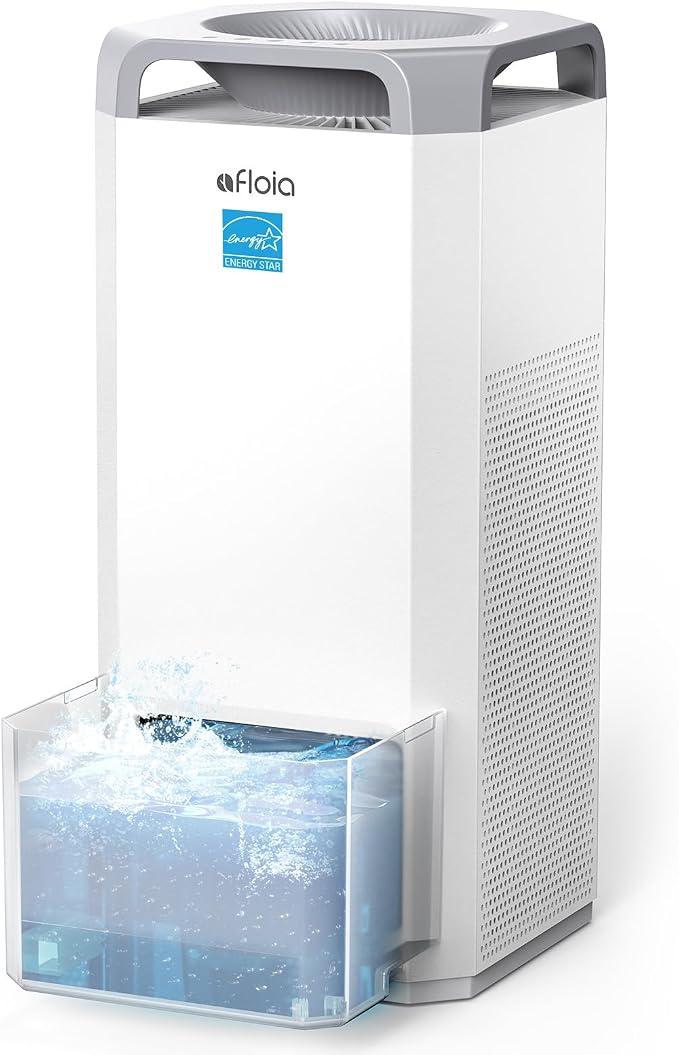 Afloia Humidifier for Bedroom Large Room - Mist Free Evaporative 2 in 1 Humidifier and Air Purifier in One Combo for Home with Top Fill 5L Tank/Humidity&Air Quality Sensor/2-24H Timer by Afloia