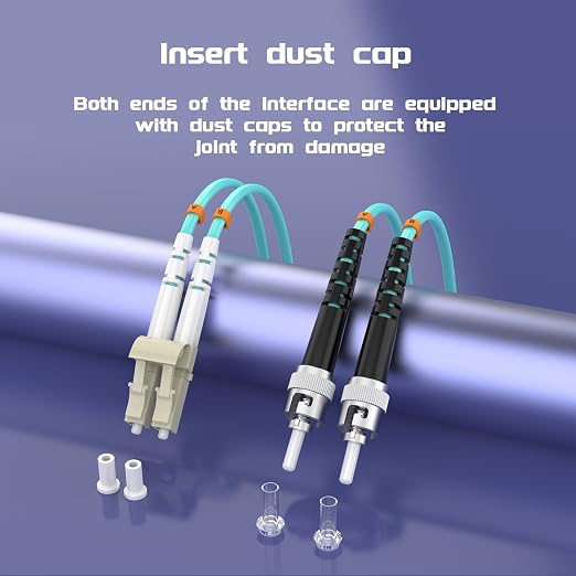 LC/UPC to ST/UPC Fiber Patch Cable OM3 6ft/1.8meters, 10Gb/Gigabit MultiMode - Image 6