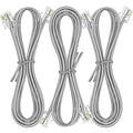 NECABLES 3Pack Phone Cord 6ft Telephone Cord Phone Cable RJ11 6P4C Male to Male by NECABLES