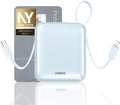 VINKO Portable Charger with Built-in Cable, 10000mAh 22.5W Fast Charging USB C Battery Bank, Cell Phone Power Bank for iPhone 16 15 14 Samsung Galaxy S24 S23 Series Android Tablet (Blue) by VINKOPocketPowerBank